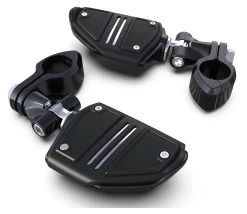 Ciro Twin Rail Footrests For 1 1/4" Highway Bar
