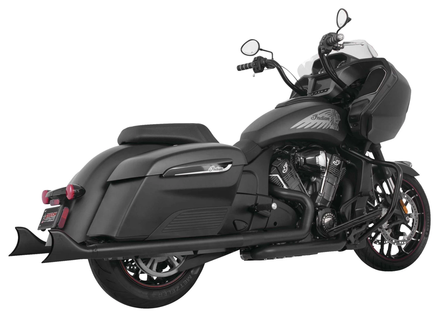 Freedom Performance Exhaust 2.5" Sharktail Slip-On Mufflers For Indian Challenger 2020-2023