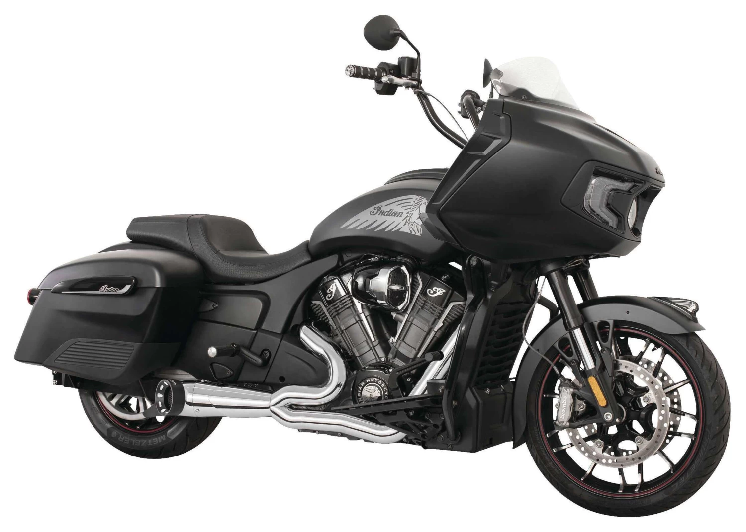 Freedom Performance Exhaust Turnout 2-into-1 Exhaust For Indian Challenger 2020-2023 Straight Cut / C... [Open Box] - Image 2